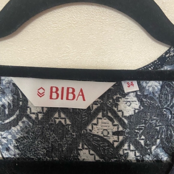 Biba women's 34 EU , 2 US 3/4 sleeve India ethnic print kurta EUC - Picture 2 of 6